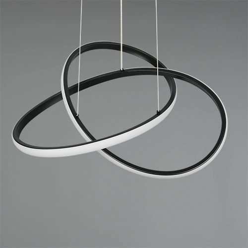 Lampe pendante de conception Mansa Noir Trio 4017807682144