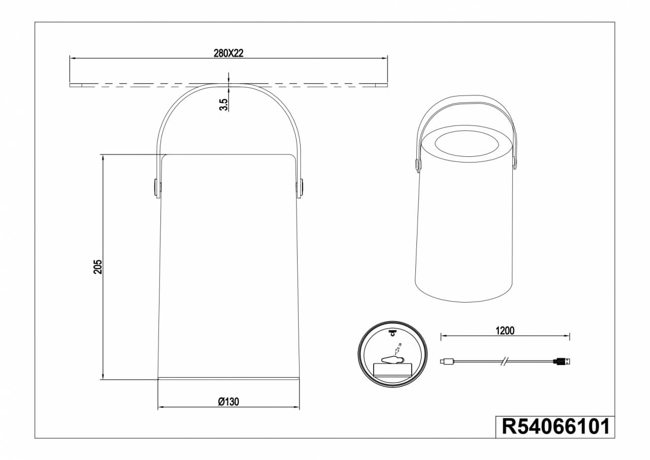 Lampe de table Garcia solaire blanc Trio 4017807564266