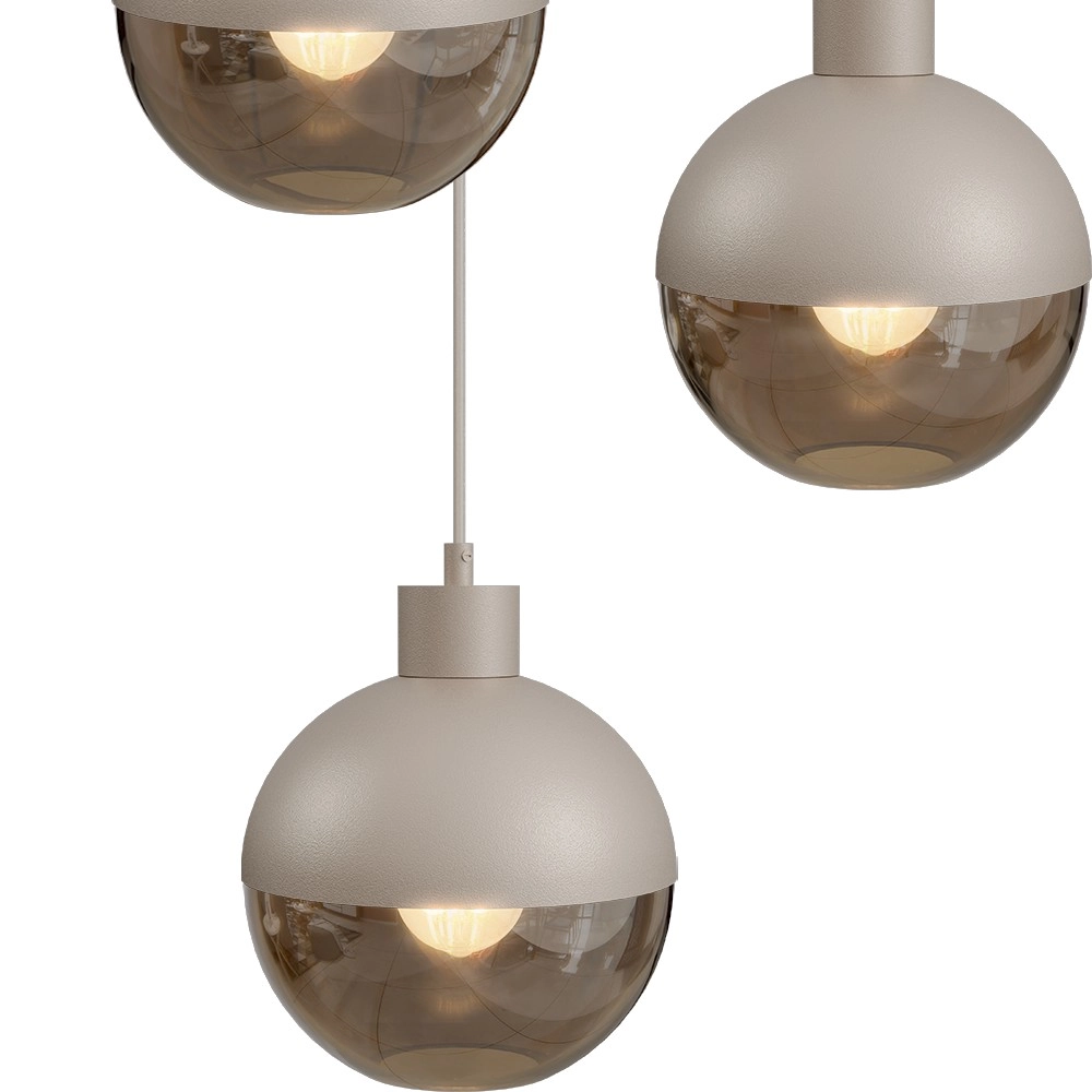Lampe pendante de conception Opera Terra beige clair 3 Ø 35 cm Masterlight 8718121424231