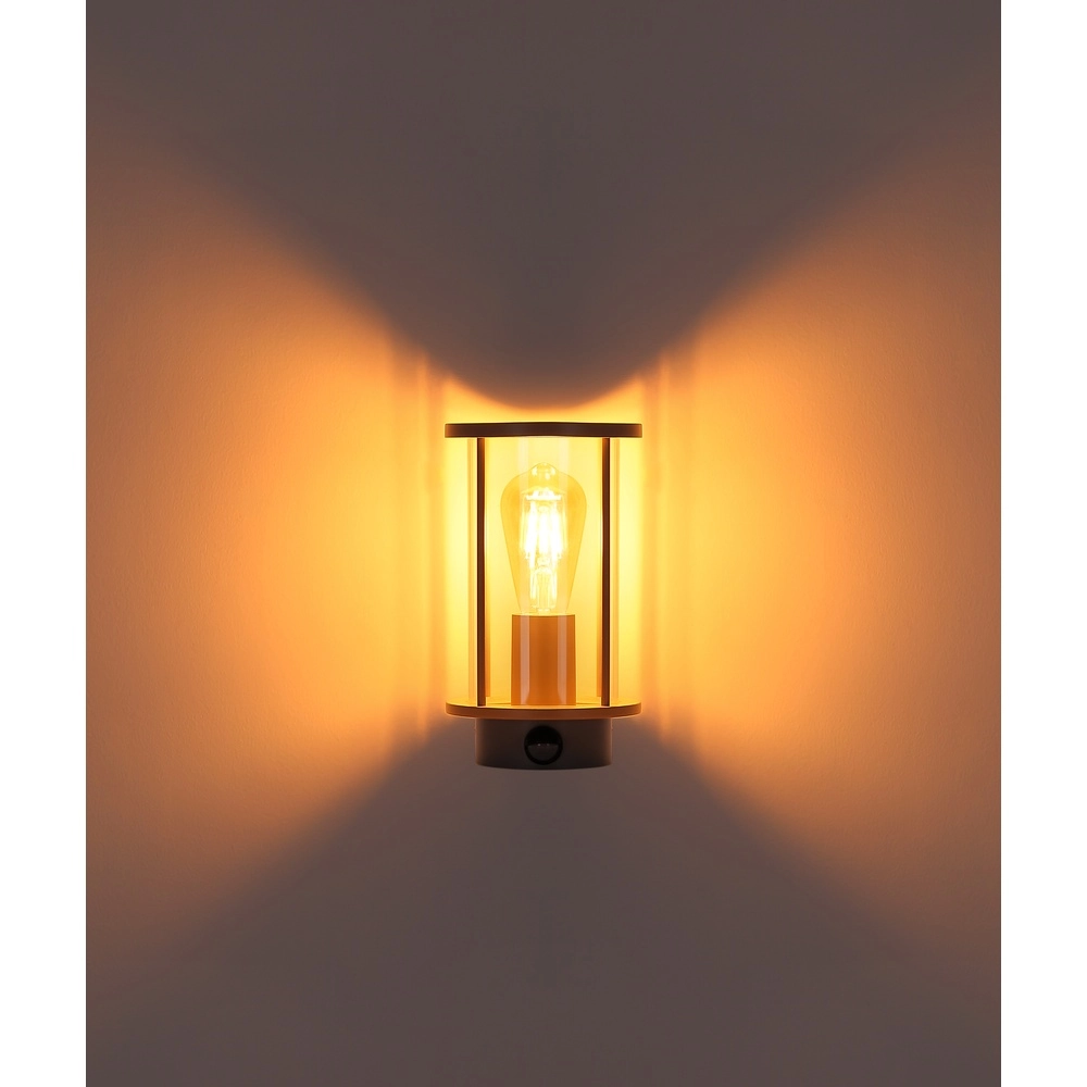 Lampe murale extérieure Gracey avec capteur marron sable Globo 9007371593576