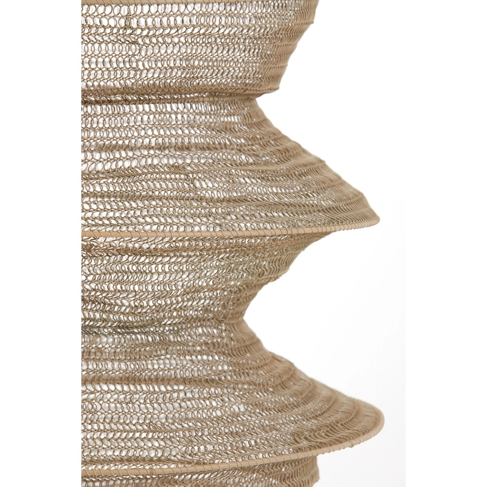 Lampe suspendue en filet métallique Nakisha Ø 40cm - sable Light & Living 8717807695033