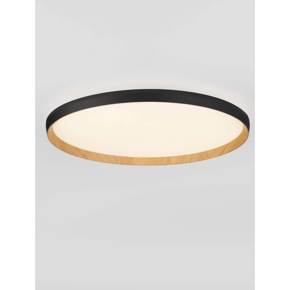 Plafonnier Vomos noir Ø 60cm Lyora 5212017448781