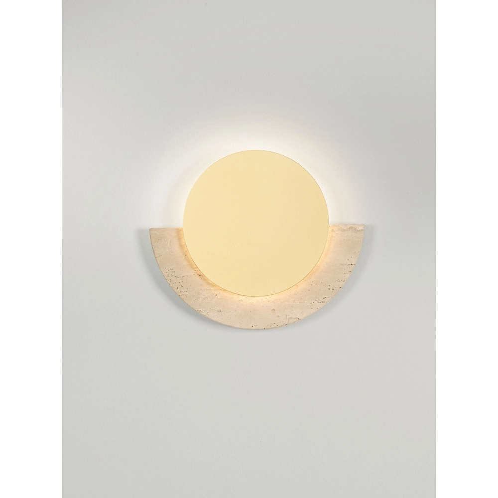 Lampe murale de conception Molli travertin Ø 21cm Lyora 5212063501317