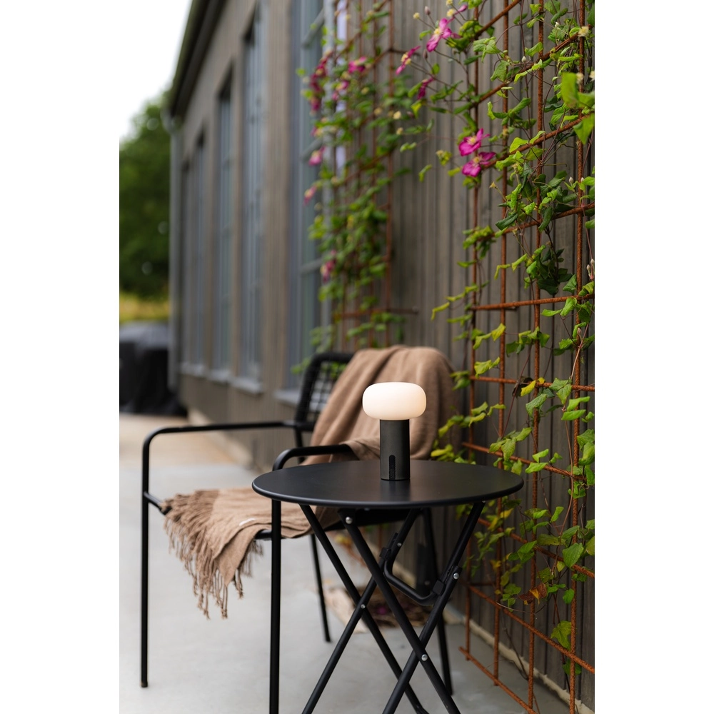 Lampe de table de conception Antibes mini rechargeable en nickel KonstSmide 7318300030362