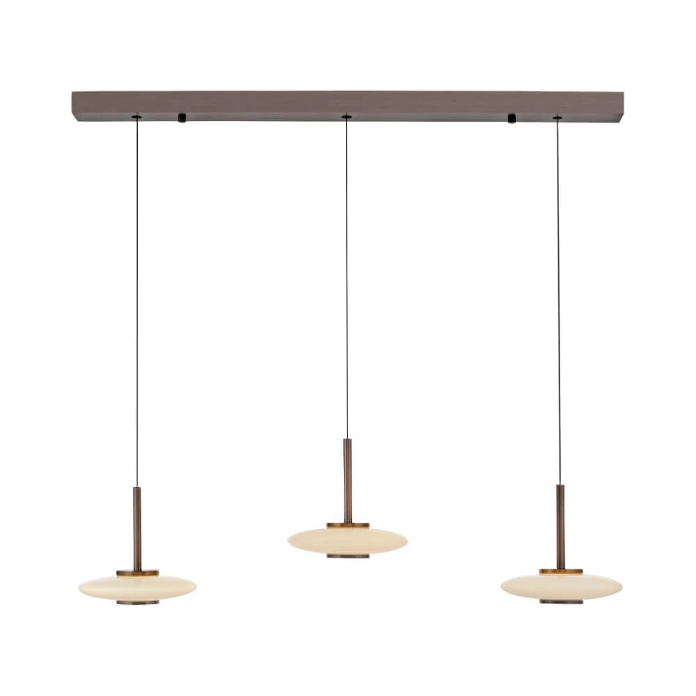 Lampe suspendue 3 lumières Pure Vitrum marron de créateur Paul Neuhaus 4012248382639