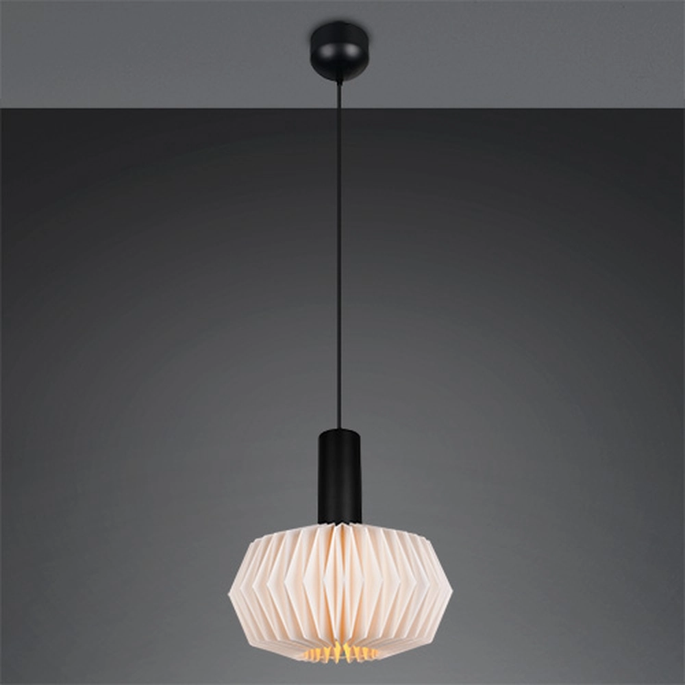 Lampe pendante moderne Larima noir et blanc Trio 4017807704754