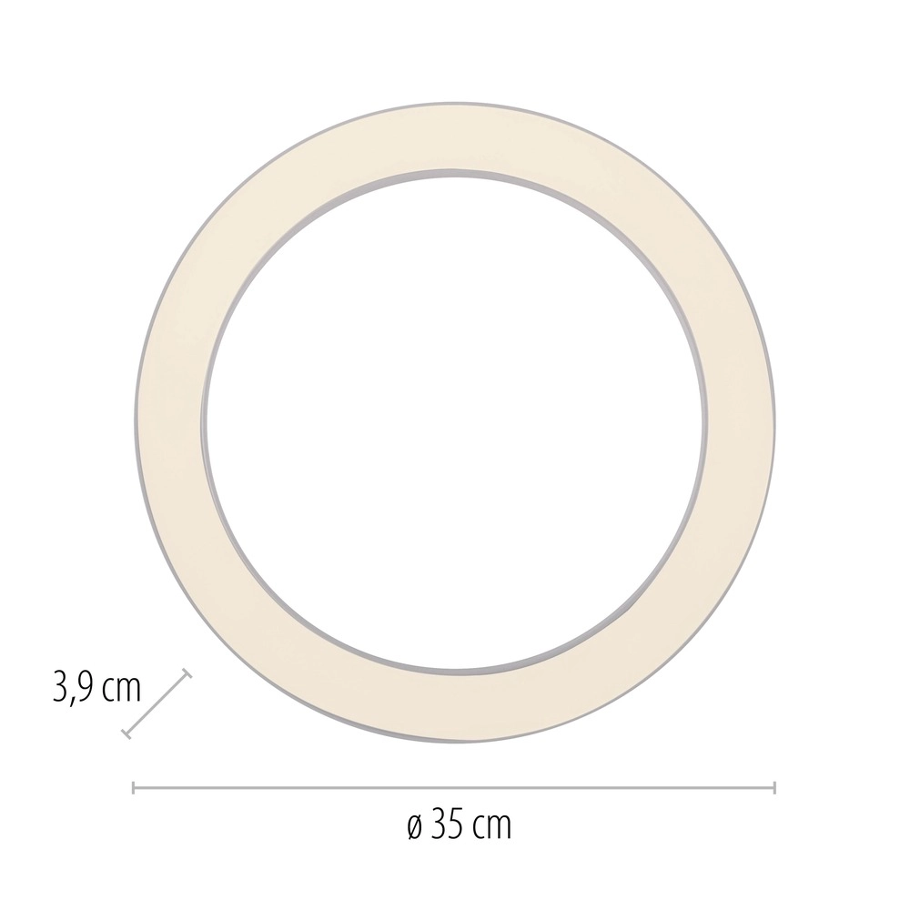 Lampe de plafond LED élégante Pure Lines Round Ø 35cm - blanc Paul Neuhaus 4012248395226