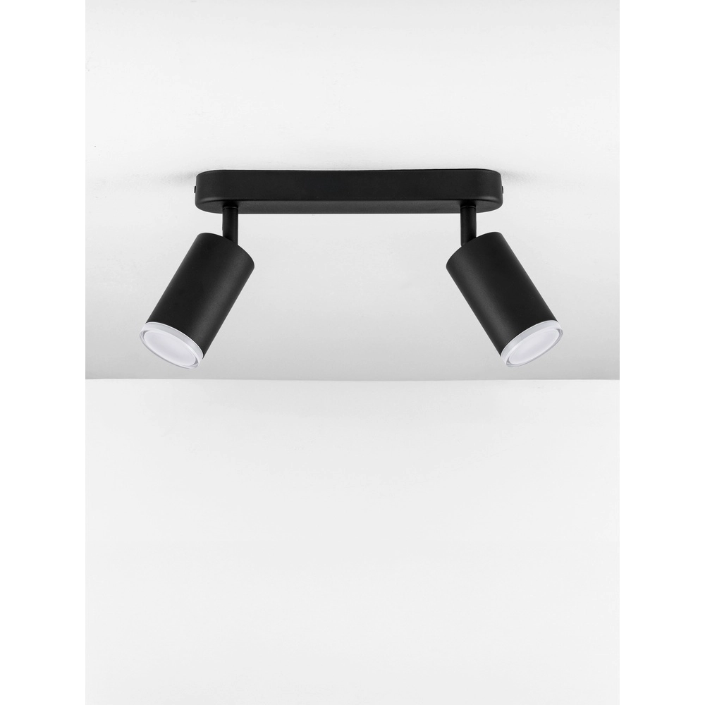 Spot monté en surface Mao 2 lumières noir Lyora 5212017475275