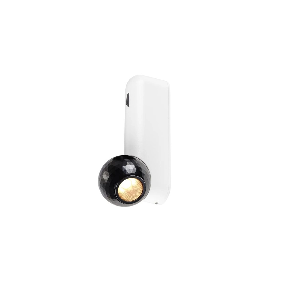 Applique murale Dysko blanc avec cheville noire Applique murale Dysko blanc avec cheville noire