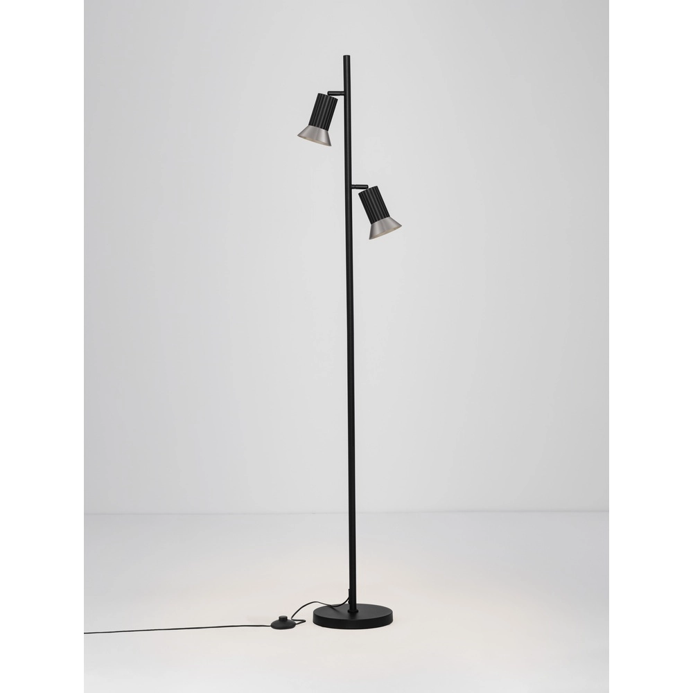 Lampadaire design Luvia noir avec bronze Lampadaire design Luvia noir avec bronze