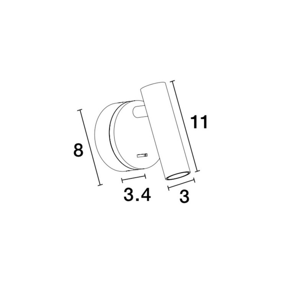 Spot mural Clip noir Lyora 5212017417954