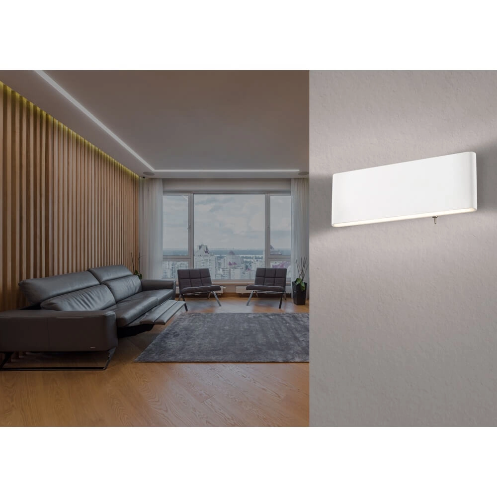 Applique murale design Siegfried S blanc avec interrupteur Globo 9007371356454