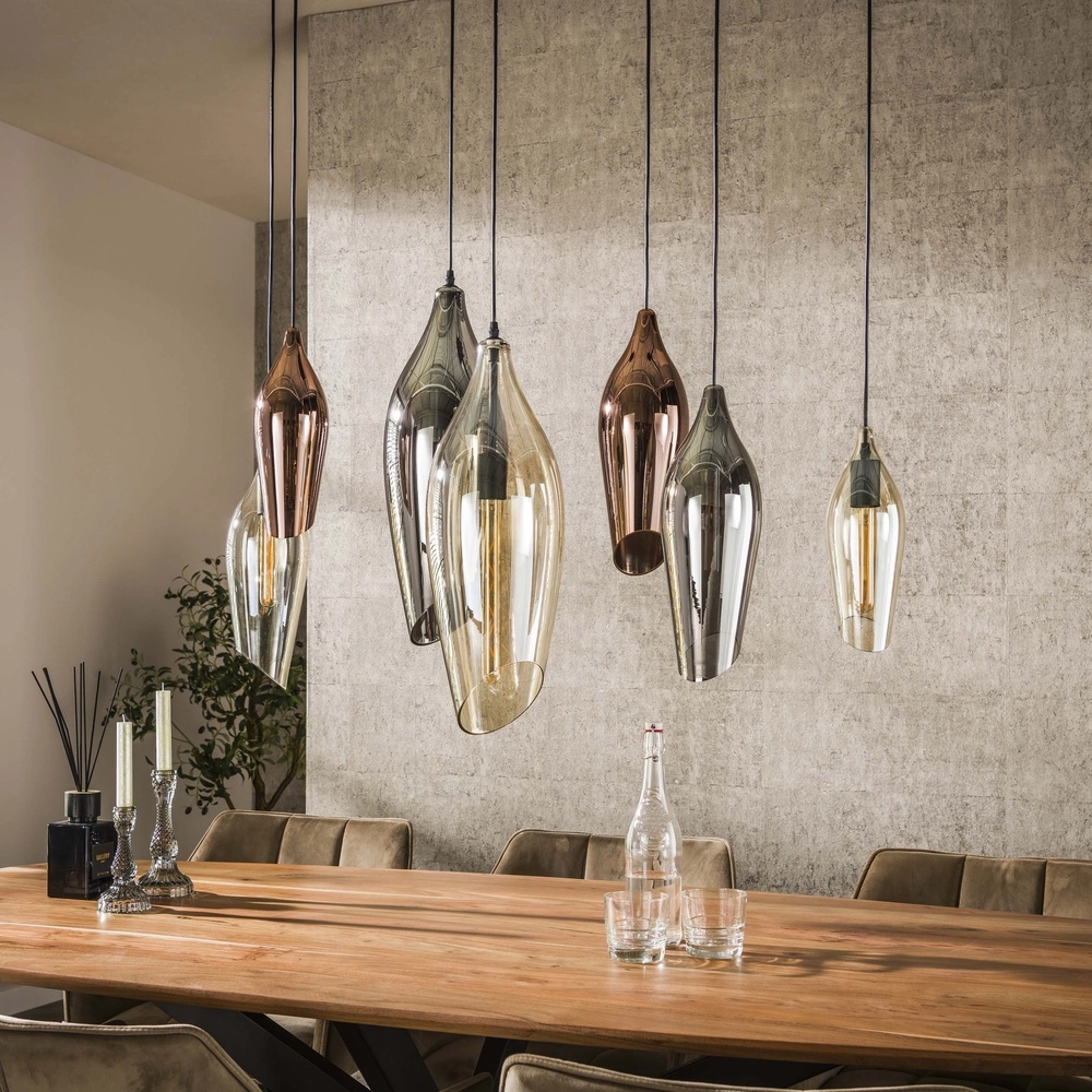 Lampe suspendue en verre Cocoon Verre 7x coloré Lyora 8716803511903