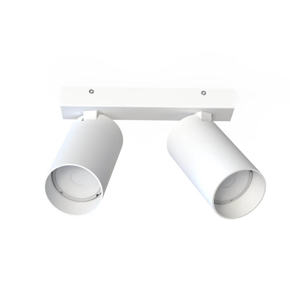 Spot en saillie blanc Mono 2 lumières inclinables