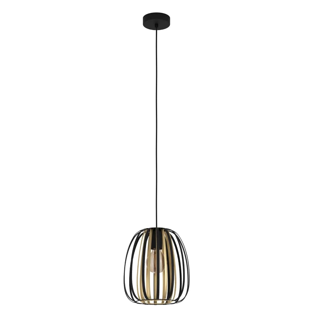 Lampe suspendue Ø 25,5cm Encinitos noir avec de l'or Eglo 9002759996659