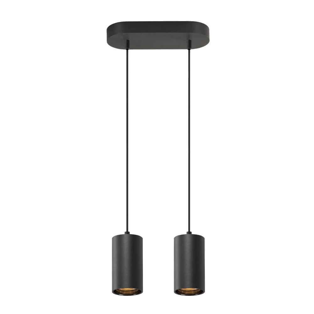 Lampe suspendue Asto Tube noir 2x GU10 Lampe suspendue Asto Tube noir 2x GU10