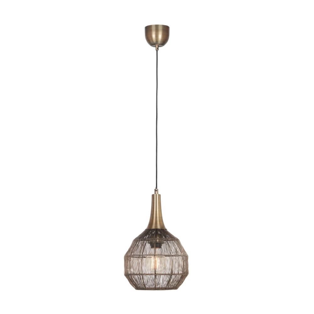 Lampe suspendue ronde Soraya Ø 26cm - bronze Trio 4017807617481