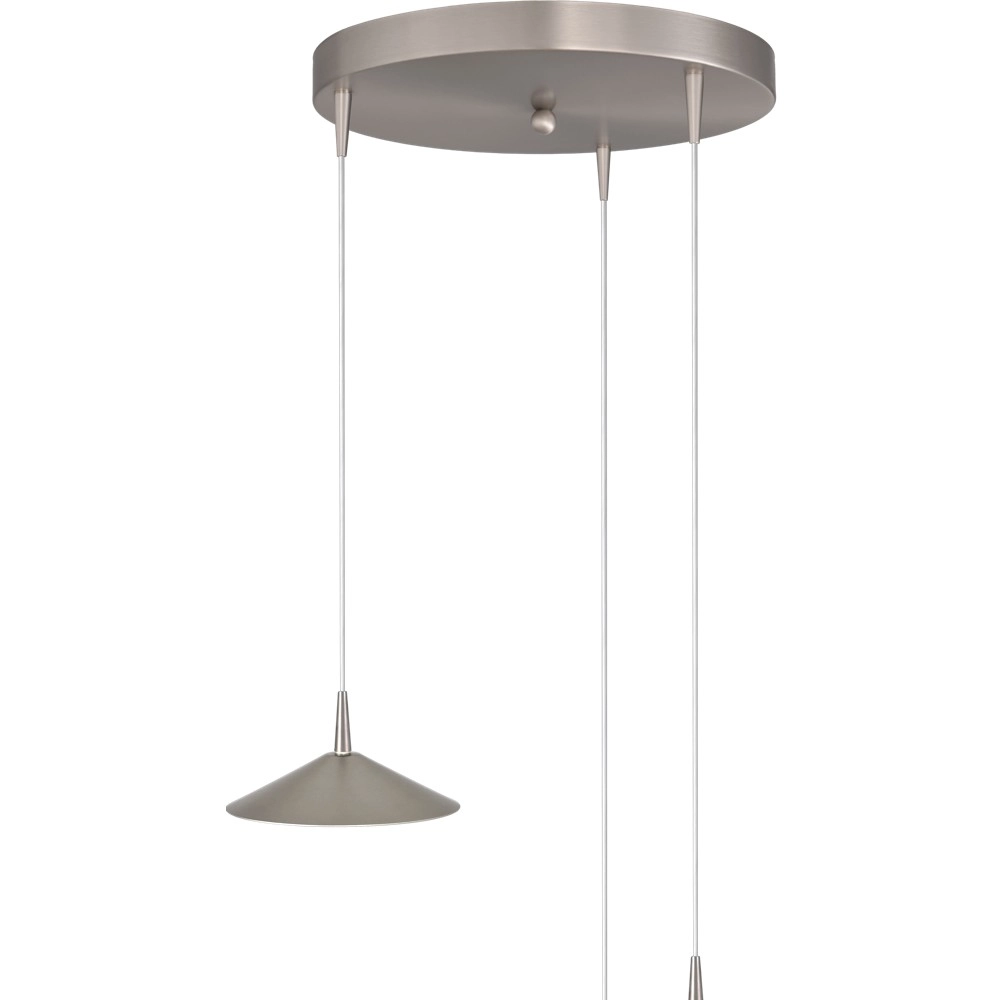 Lampe pendante à 3 lampes Ceppo nickel Ø rond 18 cm Masterlight 8718121358666