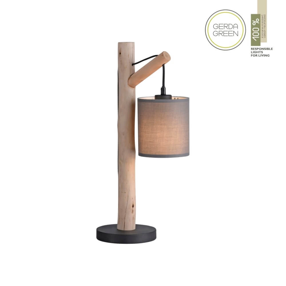 Lampe de table rurale Green Tribu taupe Just Light 4043689995188