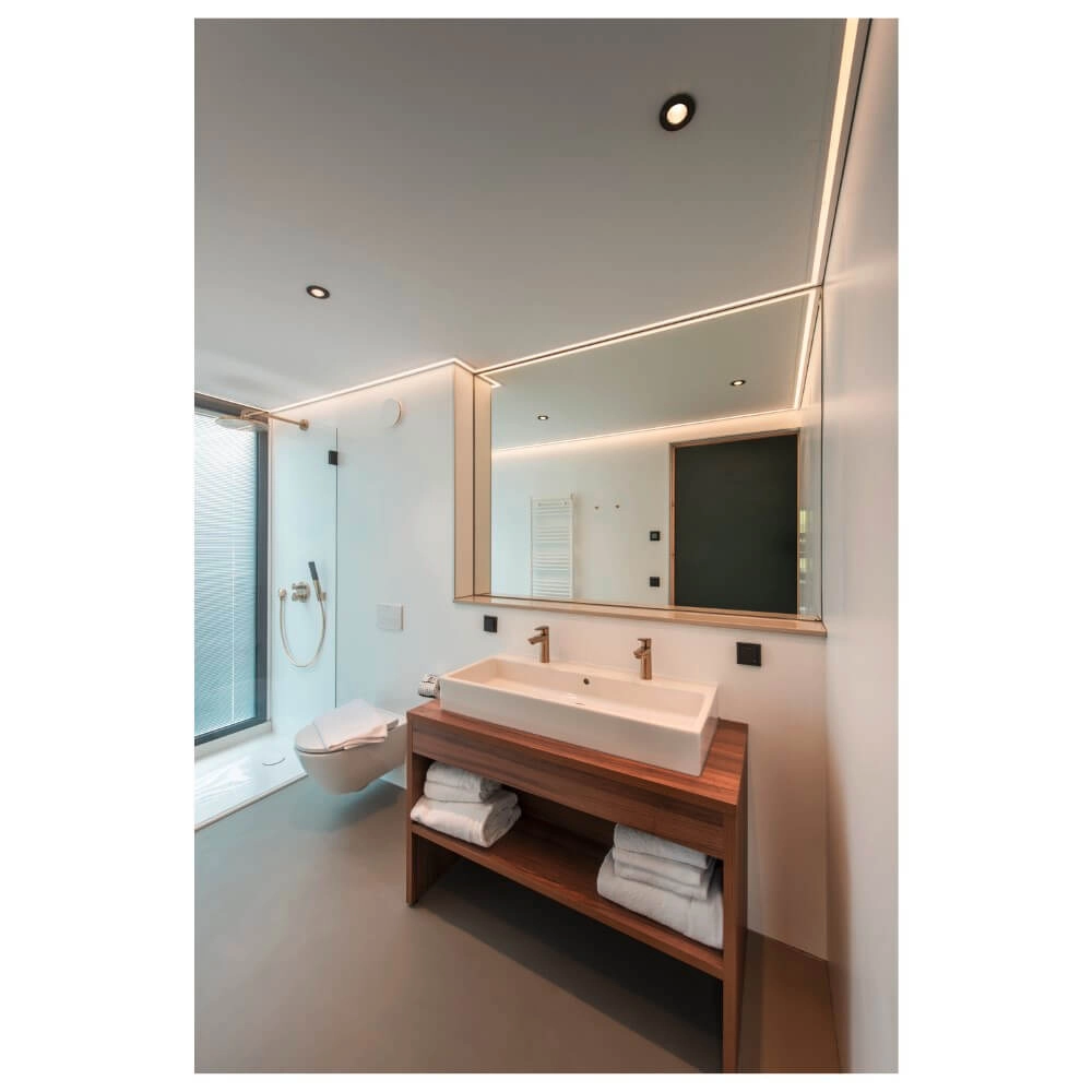 Anneau de montage New Tria 68 rond noir - sans raccord SLV 4024163276573
