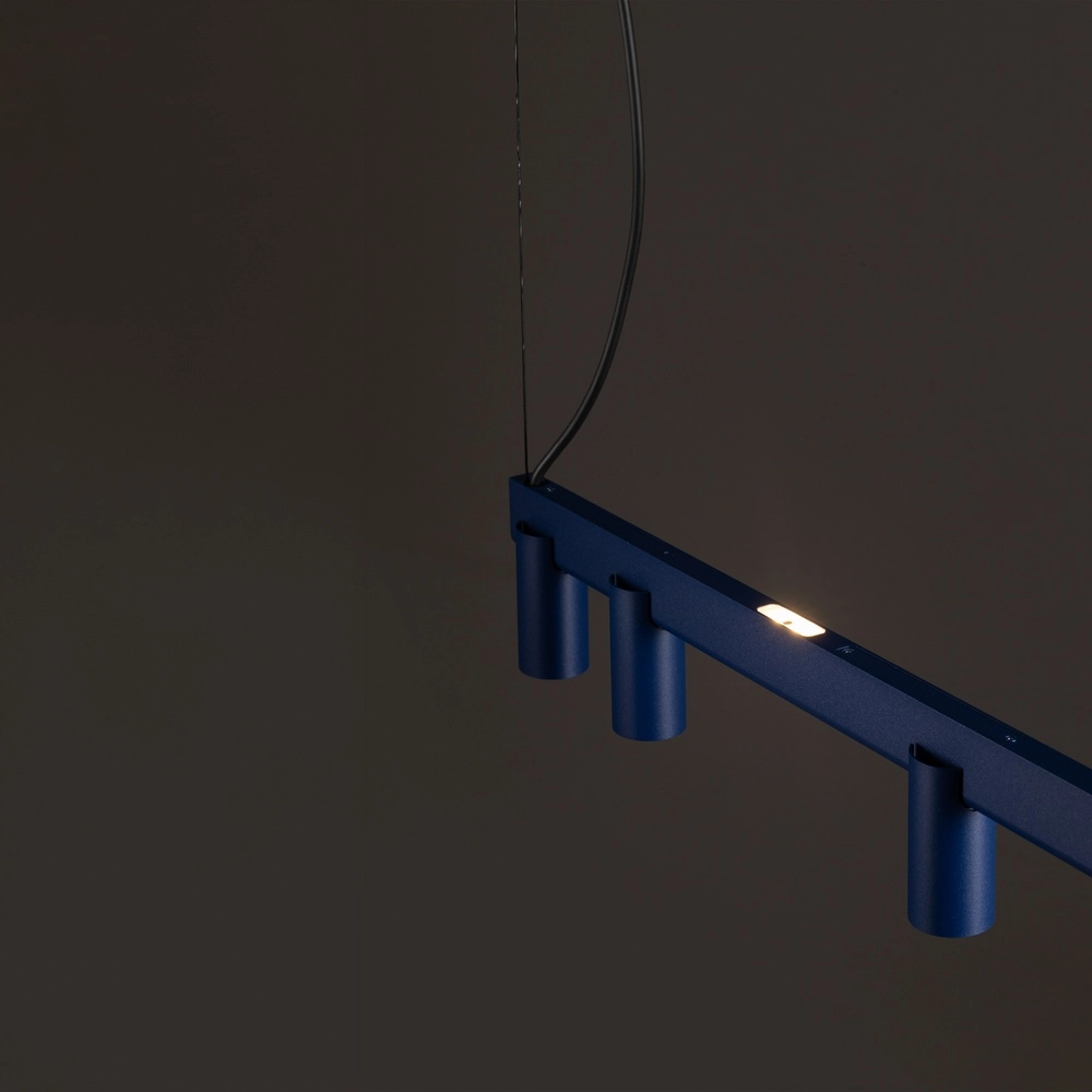 Lampe pendante de conception Fourty Bleu marine 7 clairs Lyora 5903139122931