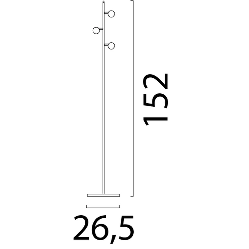 Lampe de pied à 3 lumières Talana Noir Masterlight 8718121359274