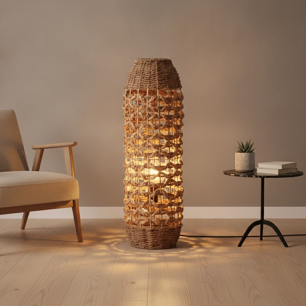 Lampadaire Elma marron Ø 23cm
