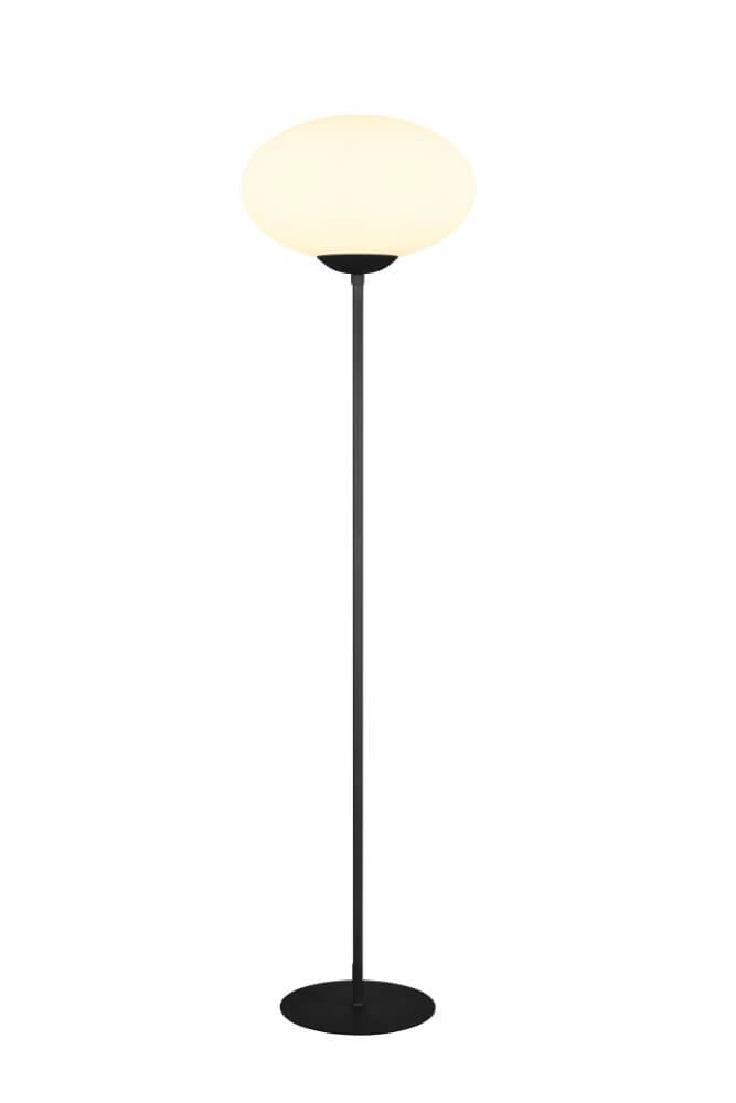 Lampadaire Fomento Ø 40cm - noir avec verre blanc Trio 4017807616149