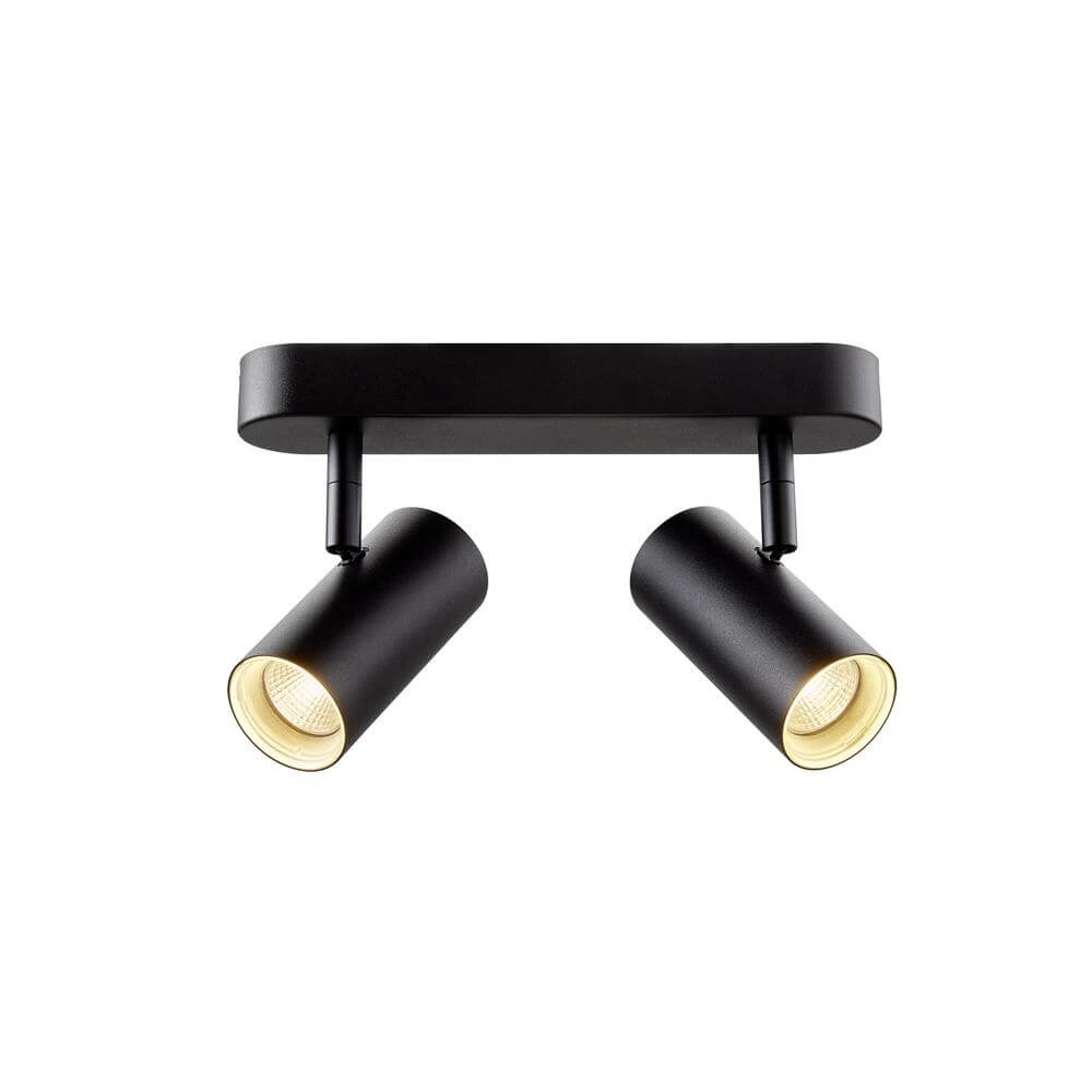 Spot monté en surface Noblo noir 2 lumières 2700K Spot monté en surface Noblo noir 2 lumières 2700K
