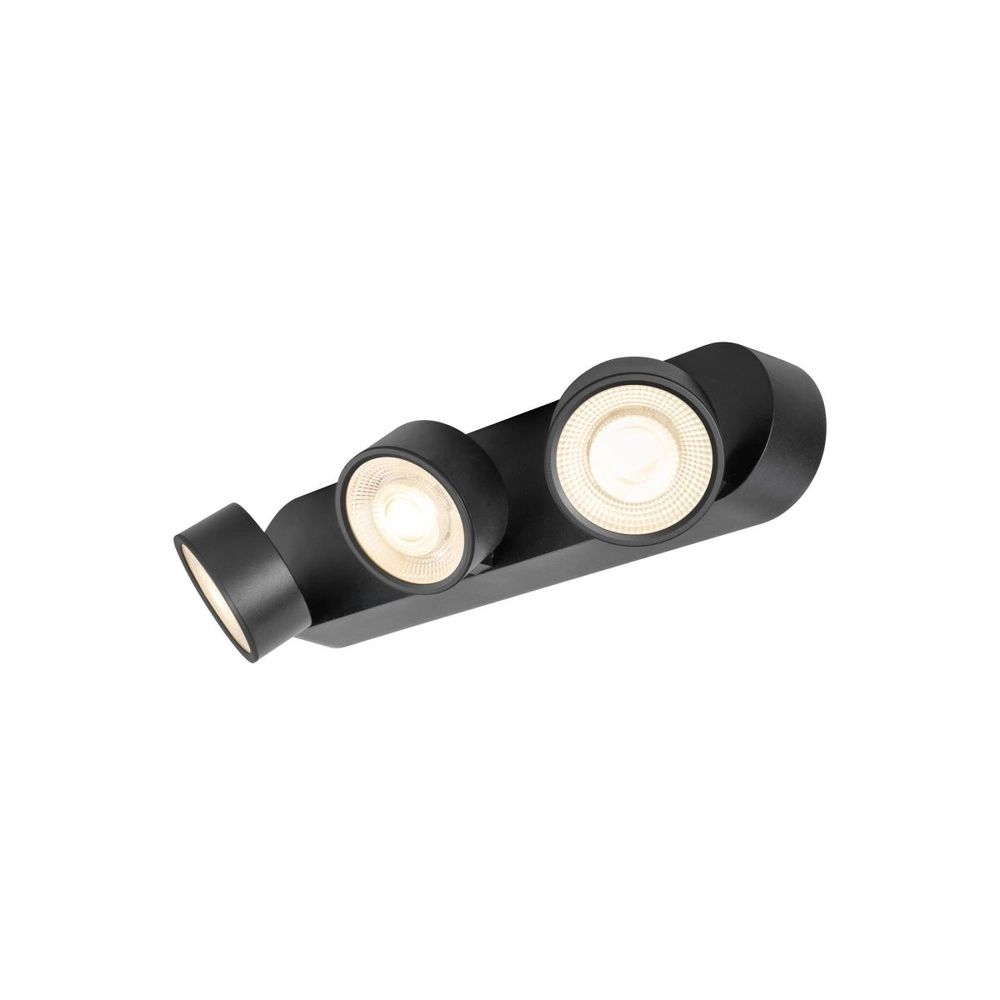 Spot monté en surface Kalu 2.0 triple noir 2700K SLV 4024163317542