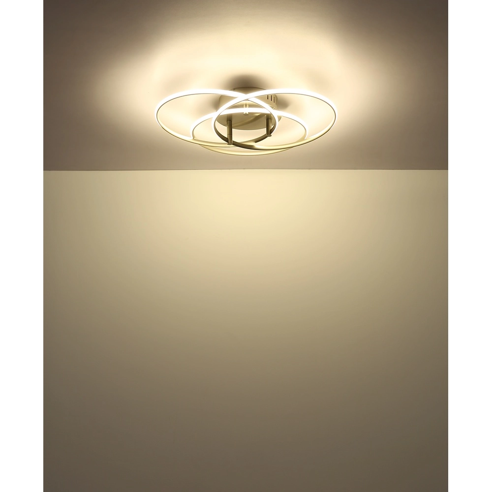 Lampe de plafond à design Kombos nickel Globo 9007371533473