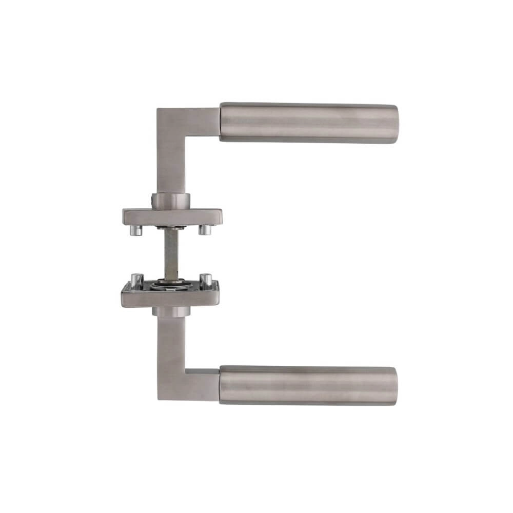 Poignée de porte moderne Bau-Stil Rosace carrée en acier inoxydable Intersteel 8714186298404