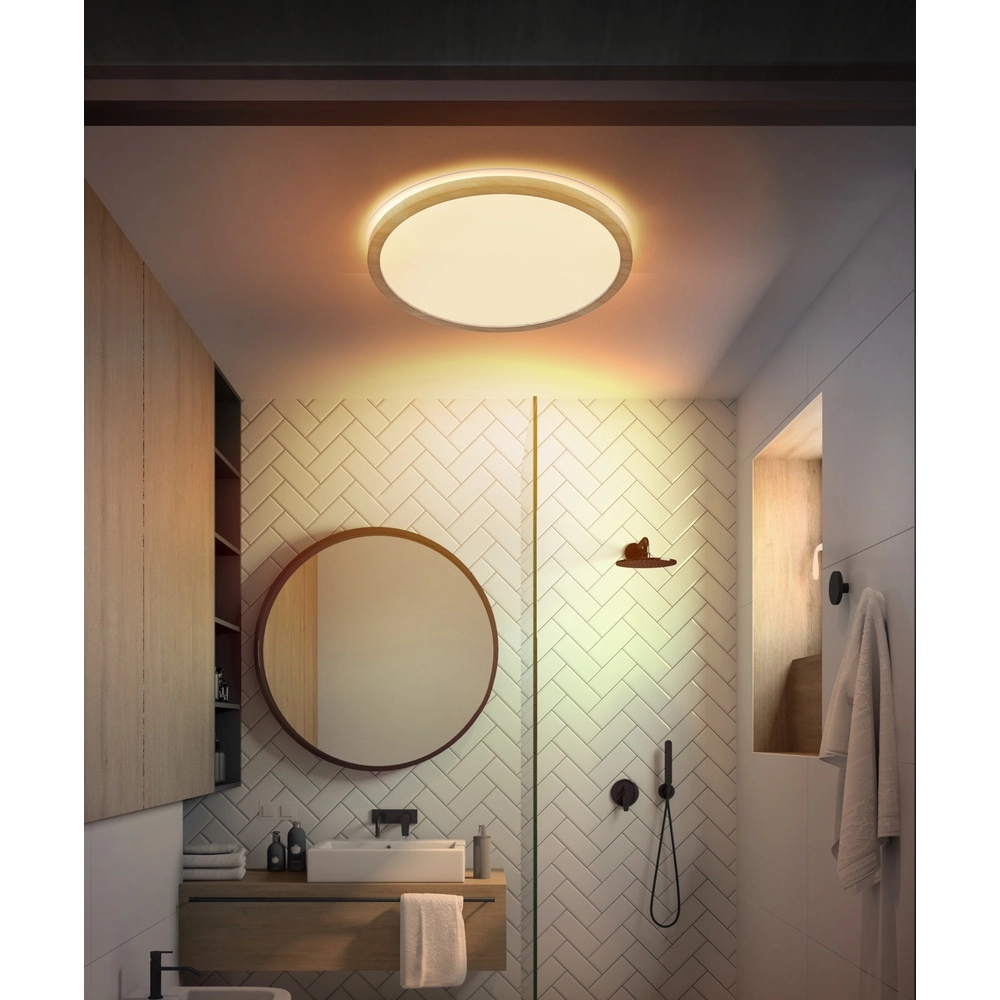 Éclairage de plafond Sapana Ø 42 cm de bois Globo 9007371454426