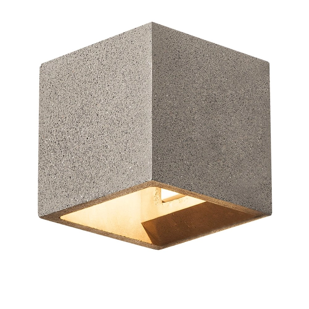Applique murale Solid Cube Up-Down grès noir