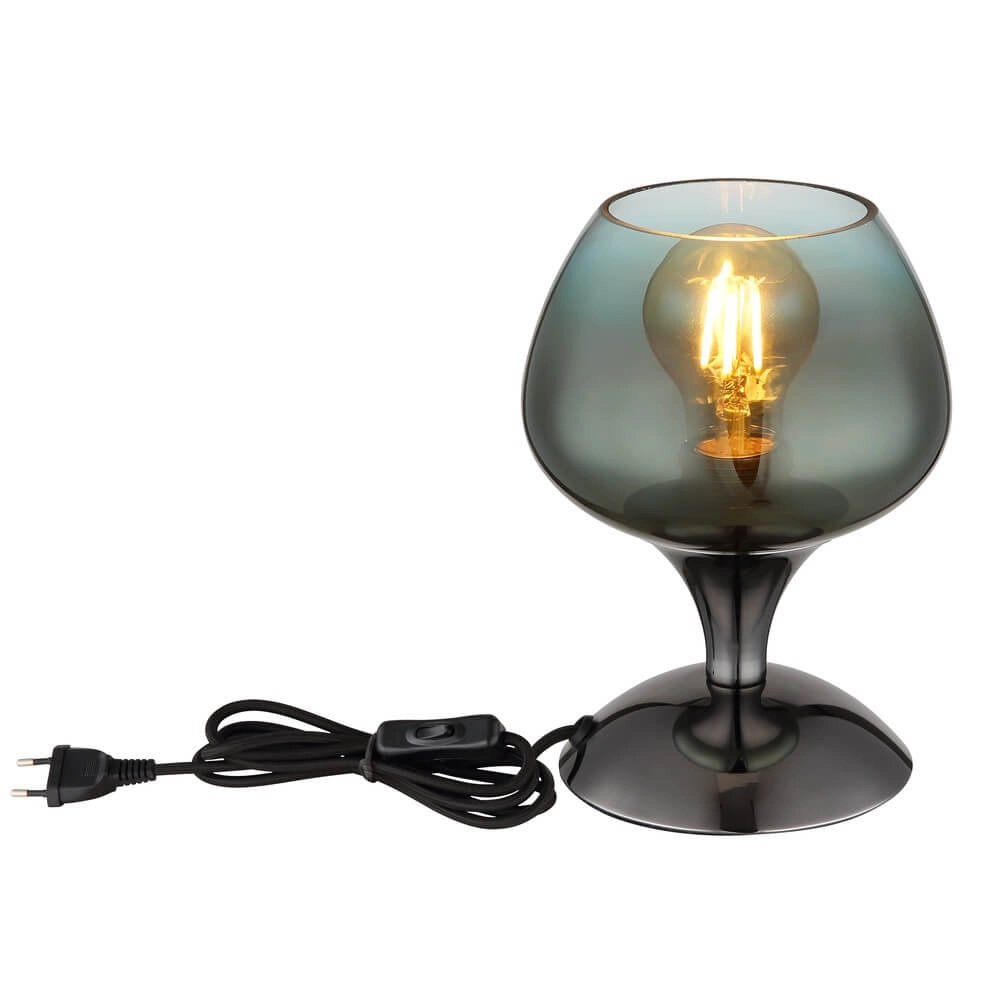 Lampe de table en bronze Maxy avec verre vert Ø 15cm Globo 9007371465934