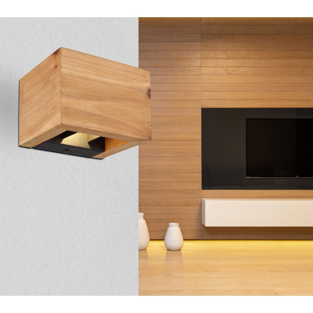 Lampe murale en bois Alina Haut et bas Globo 9007371442591
