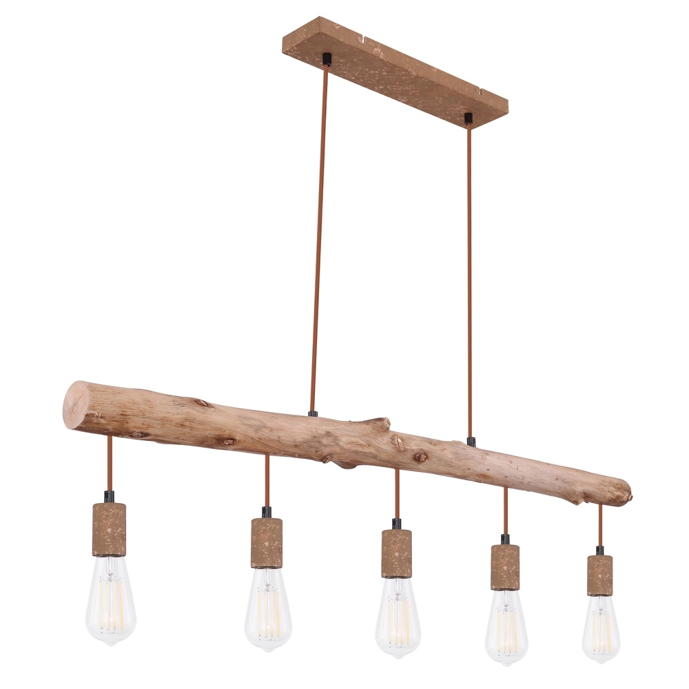 Lampe pendante de salle à manger Jakob brun rouille Globo 9007371389636