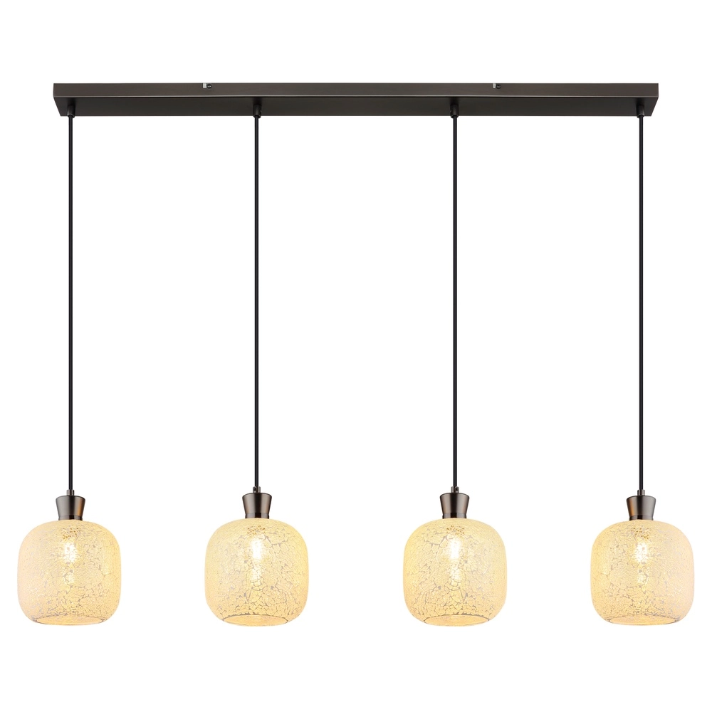 Lampe suspendue à 4 lumières Brokana Bronze à fusil Globo 9007371566471