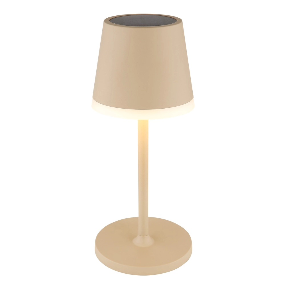 Lampe de table solaire Vannieso brun sable Globo 9007371458684