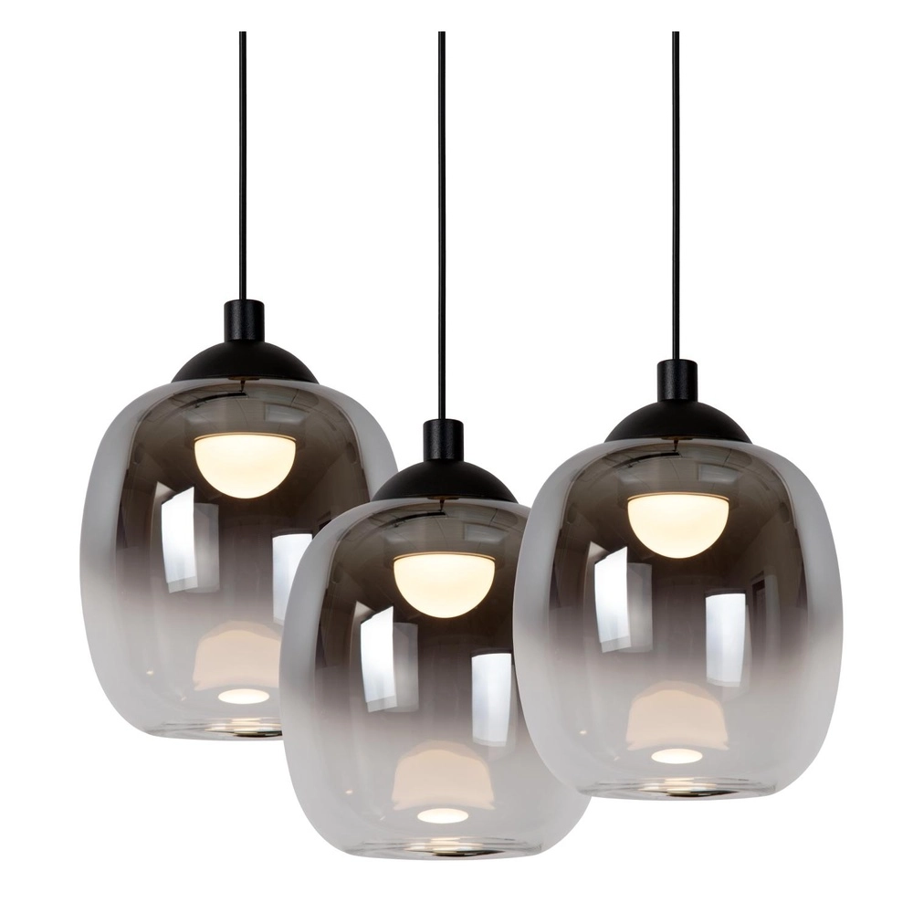 Lampe suspendue à 4 lumières Tamino Noir Lucide 5411212741240