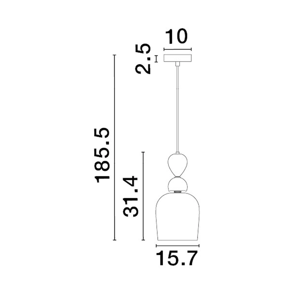 Suspension colorée Murano rose Lyora 5212017434197