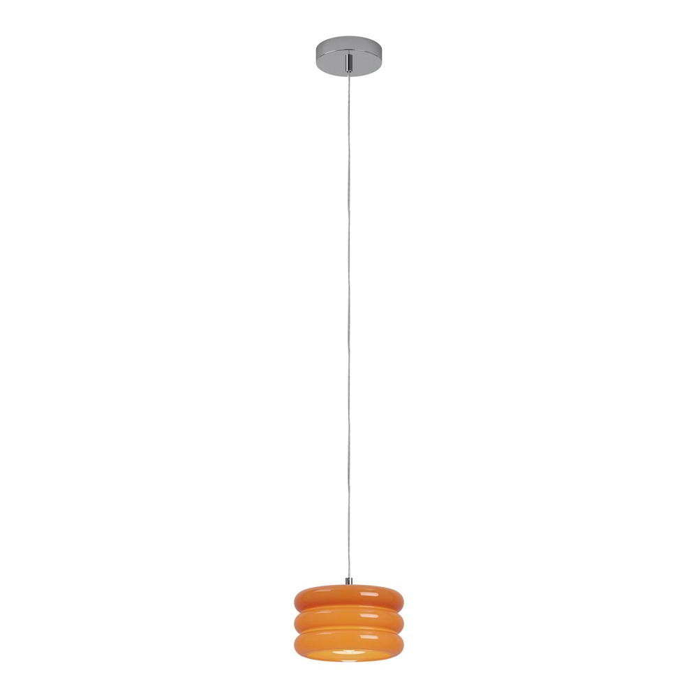 Lampe pendante de conception Tortora chrome avec orange Ø 20cm Eglo 9008606405565