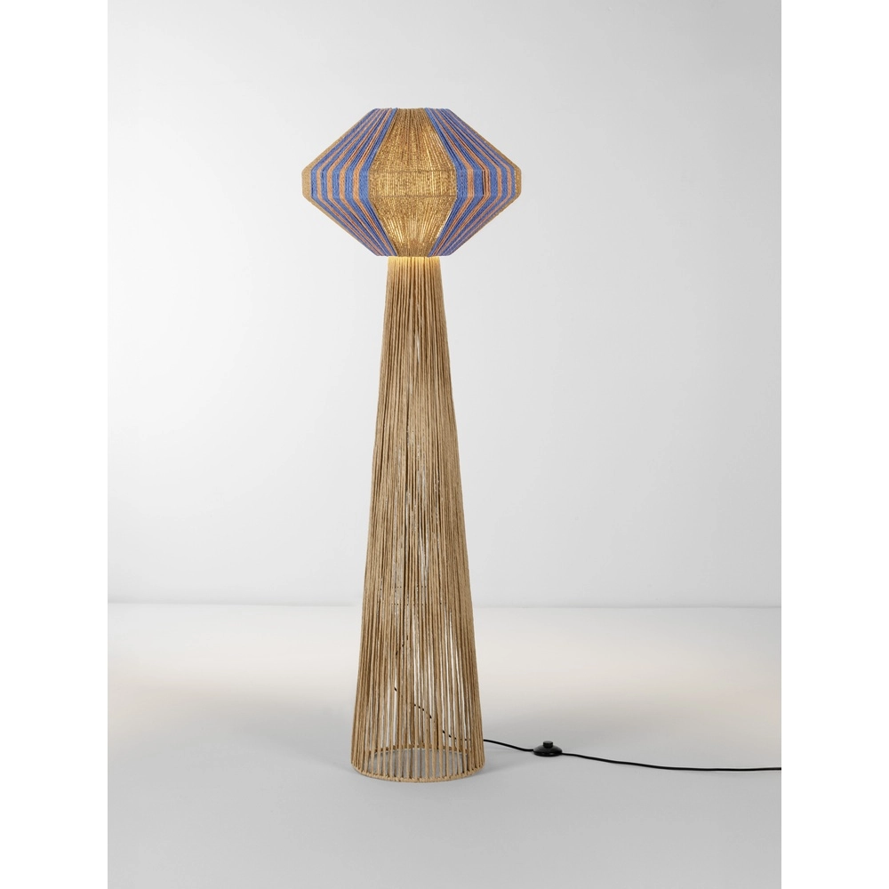 Lampadaire Abby Ø 50cm marron avec bleu Lampadaire Abby Ø 50cm marron avec bleu