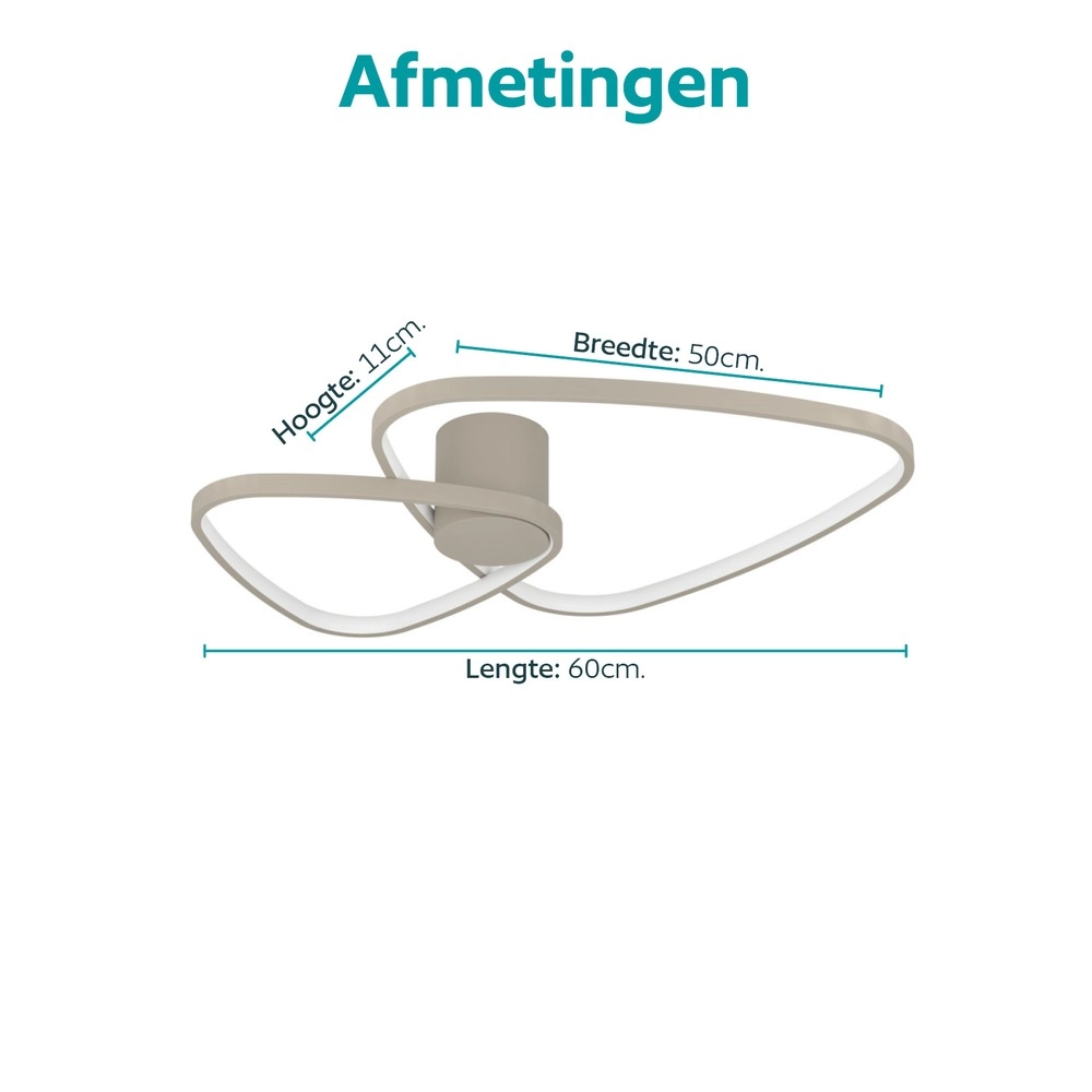 Lampe de plafond moderne Leporano brun sable Eglo 9008606391202