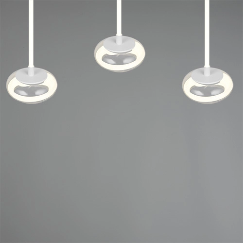 Lampe pendante à 3 lumières Tarsia Blanc Trio 4017807683363