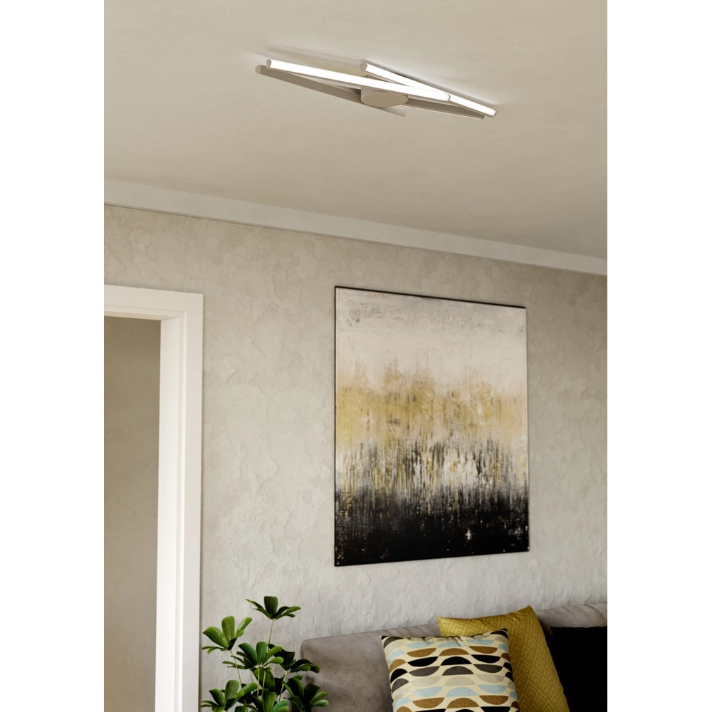 Lampe de plafond à design Pradilla brun sable Eglo 9008606391462