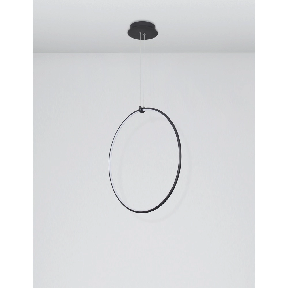 Suspension Ring noir Ø 68cm Lyora 5212017429315