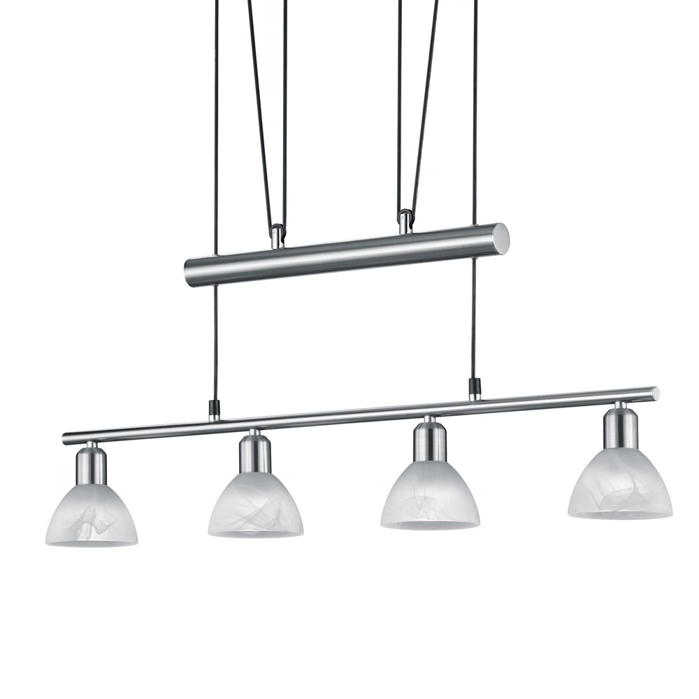 Lampe à suspension LED Levisto Nickel à 4 ampoules Trio 4017807281781