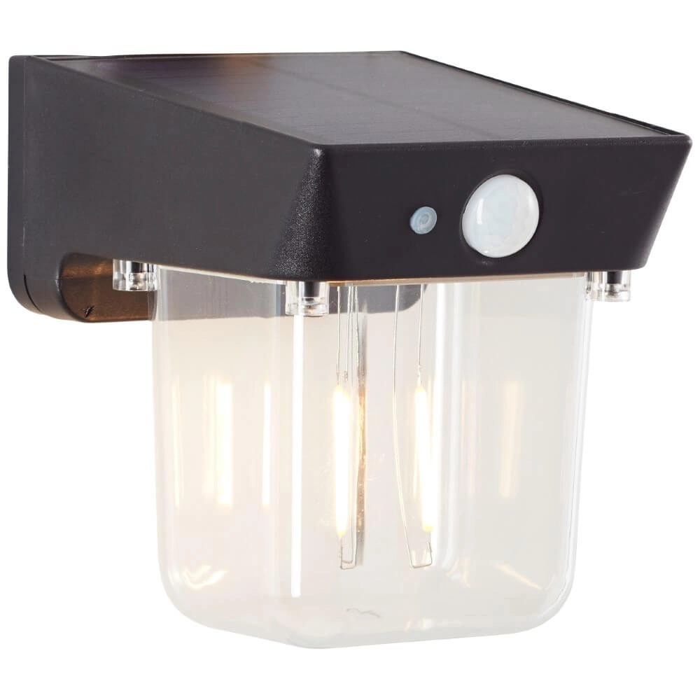 Applique noire Parson verre transparent Applique noire Parson verre transparent