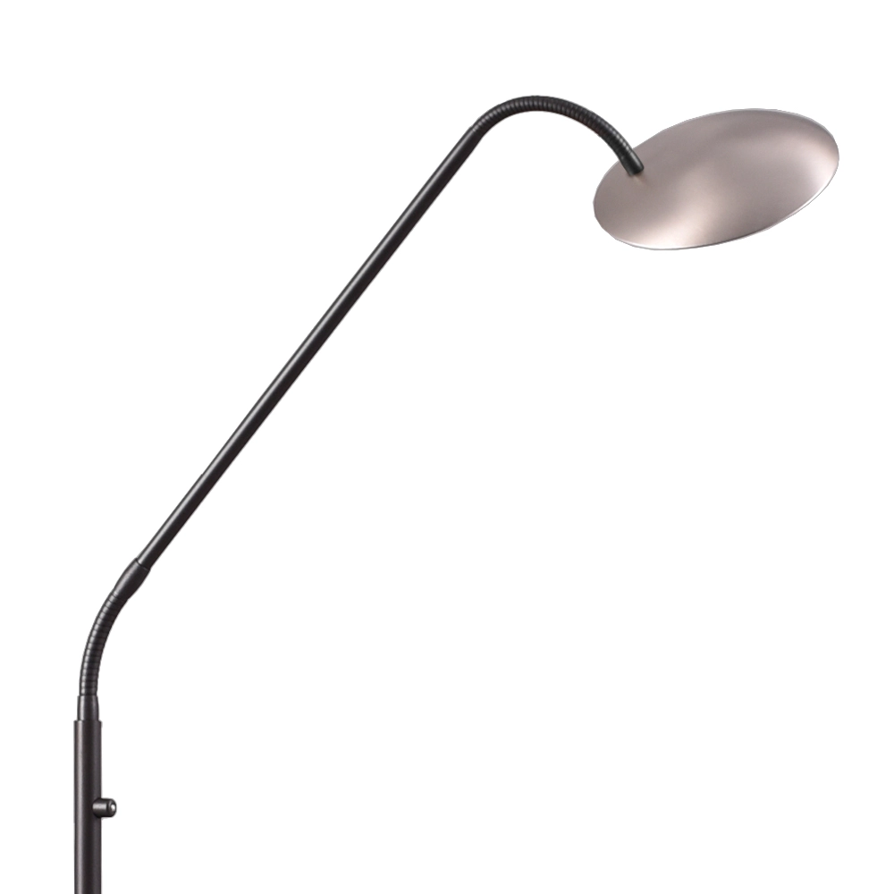 Lampe de lecture flexible Scala noir avec du nickel Masterlight 8718121312996